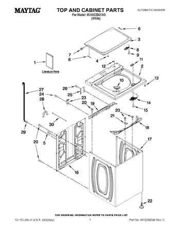 Diagram for MVWC200XW0