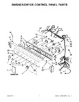 Diagram for 01 - Washer/dryer Control Panel Parts