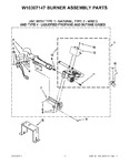 Diagram for 05 - W10307147 Burner Assembly Parts