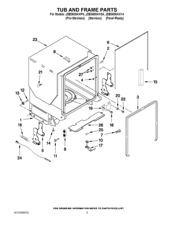 Diagram for JDB3600AWP4