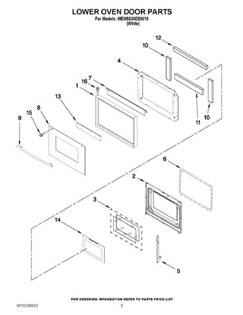 Diagram for MEW5630DDW18