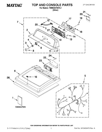 Diagram for 7MMGDX700YL1