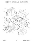 Diagram for 02 - Cooktop, Burner And Grate Parts