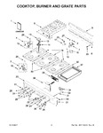 Diagram for 02 - Cooktop, Burner And Grate Parts