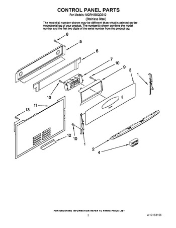 Diagram for MGRH865QDS12