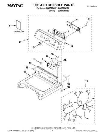 Diagram for MGDB950YG1