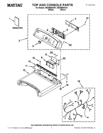 Diagram for MGDB850YW1