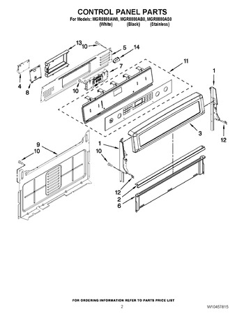 Diagram for MGR8880AW0