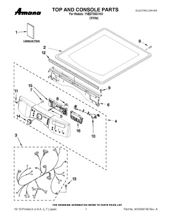 Diagram for YNED7500XW0