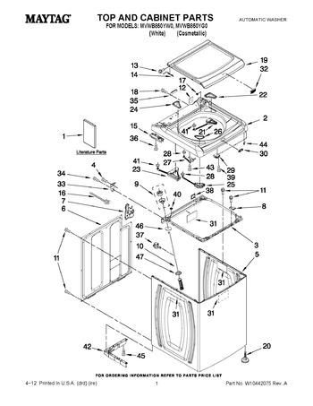 Diagram for MVWB850YW0