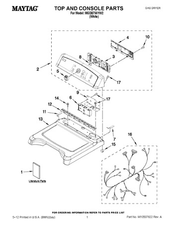 Diagram for MGDB750YW2