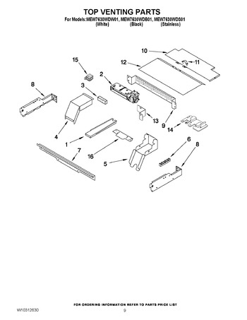 Diagram for MEW7630WDS01