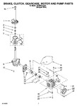 Diagram for 04 - Brake, Clutch, Gearcase, Motor And Pump Parts