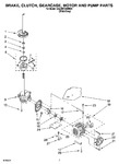 Diagram for 04 - Brake, Clutch, Gearcase, Motor And Pump Parts