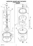 Diagram for 03 - Agitator, Basket And Tub Parts