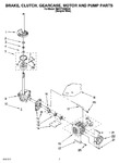 Diagram for 04 - Brake, Clutch, Gearcase, Motor And Pump Parts