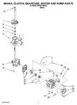 Diagram for 04 - Brake, Clutch, Gearcase, Motor And Pump Parts