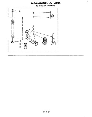 Diagram for CA2500XMW0