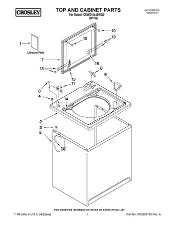 Diagram for CSWS16445WQ0