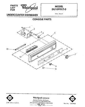 Diagram for DU1099XT0