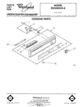 Diagram for DU2000XS0