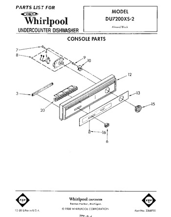 Diagram for DU7200XS2