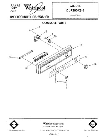 Diagram for DU7200XS3