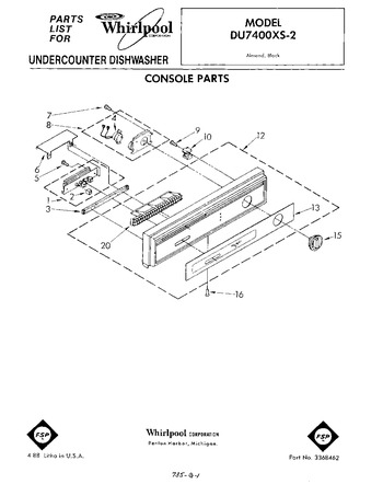 Diagram for DU7400XS2