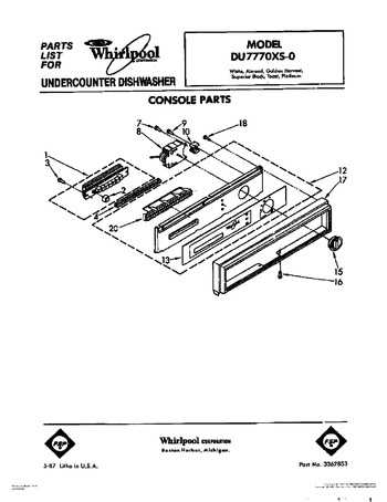 Diagram for DU7770XS0