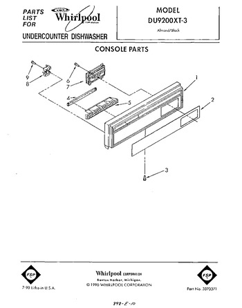 Diagram for DU9200XT3