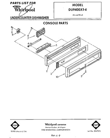 Diagram for DU9400XT4