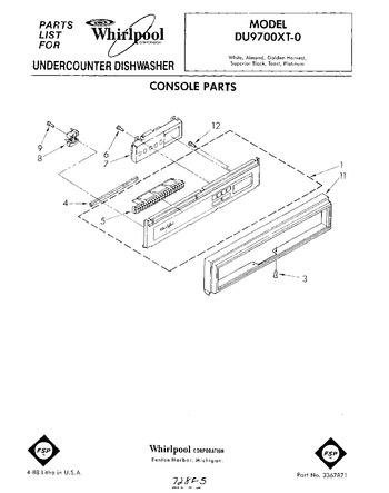 Diagram for DU9700XT0