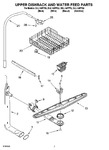 Diagram for 05 - Upper Dishrack And Water Feed Parts