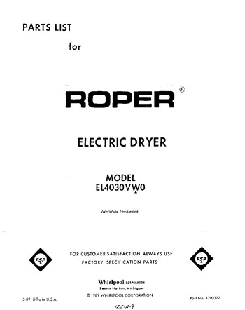 Diagram for EL4030VL0