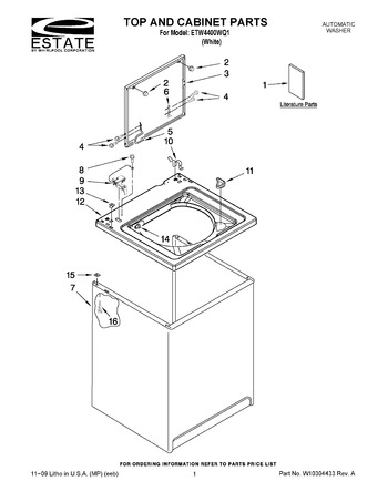 Diagram for ETW4400WQ1