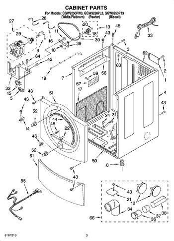 Diagram for GGW9250PW3