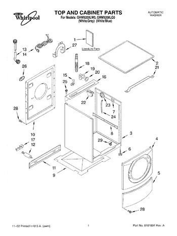 Diagram for GHW9200LQ0