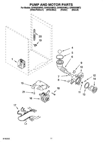 Diagram for GHW9250MT2