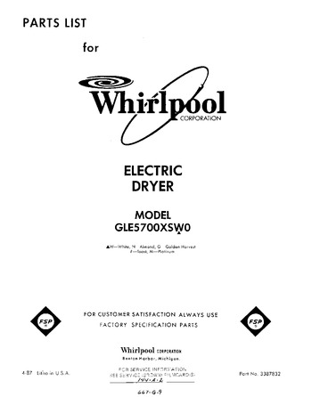 Diagram for GLE5700XSW0