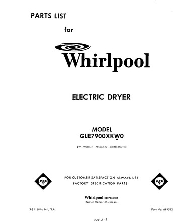 Diagram for GLE7900XKW0