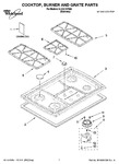 Diagram for 01 - Cooktop, Burner And Grate Parts