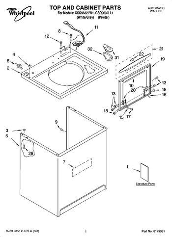 Diagram for GSQ9632LW1