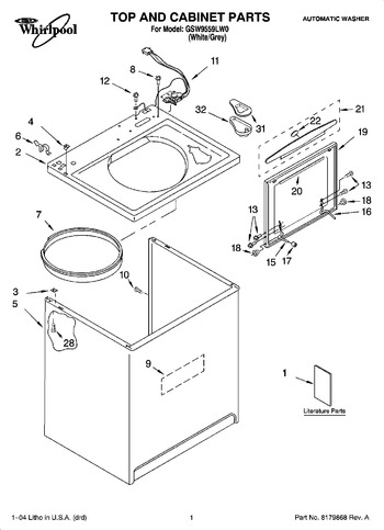 Diagram for GSW9559LW0