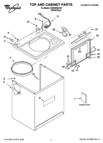 Diagram for GSW9650LW0