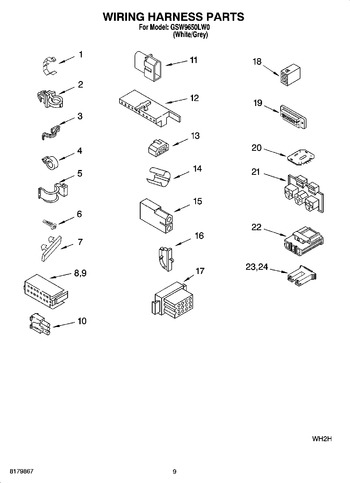 Diagram for GSW9650LW0