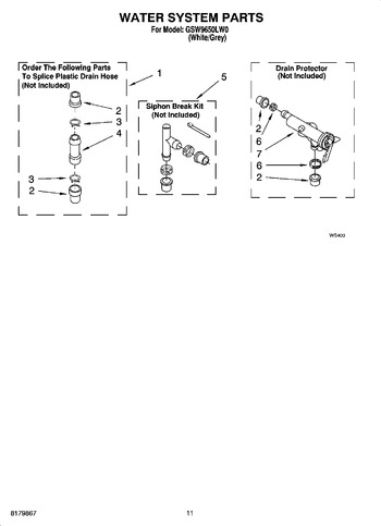 Diagram for GSW9650LW0