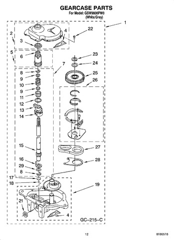 Diagram for GSW9800PW0