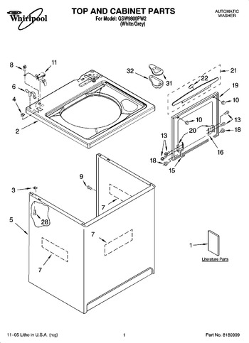 Diagram for GSW9800PW2