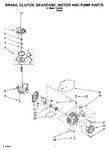 Diagram for 04 - Brake, Clutch, Gearcase, Motor And Pump Parts