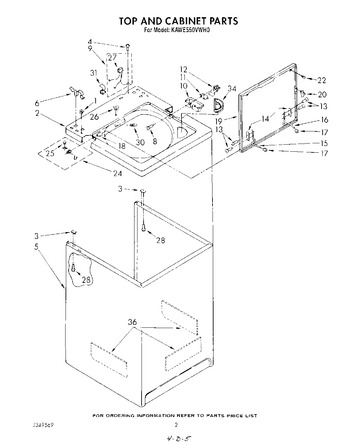 Diagram for KAWE550VWH0